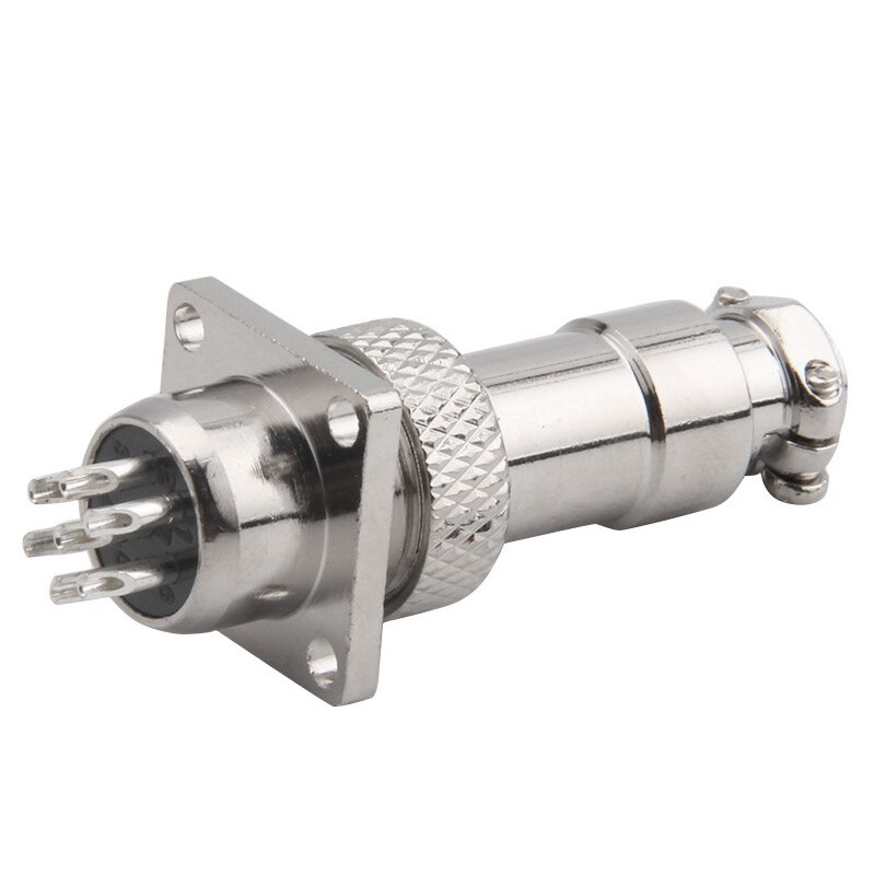 GX12 Aviation connector square flange 2pin3pin4pin5pin6pin7pin Diam 12mm push-pull circular quick connector