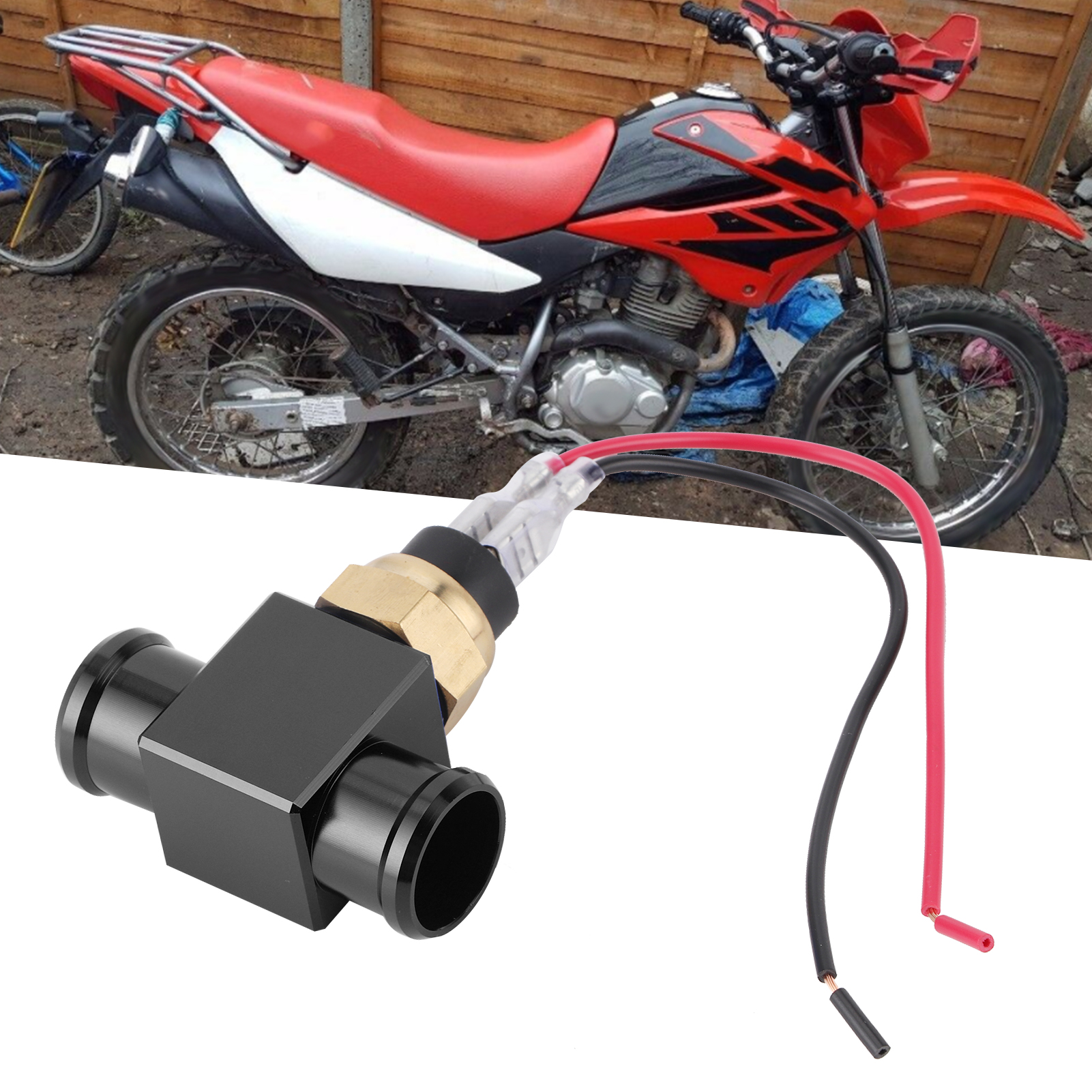 1pc termostat vandtemperaturafbryder radiatormåler radiatorslangeadapter kølevæskeblæsertemperaturføler til xr cr yz yzf kx rxf tc