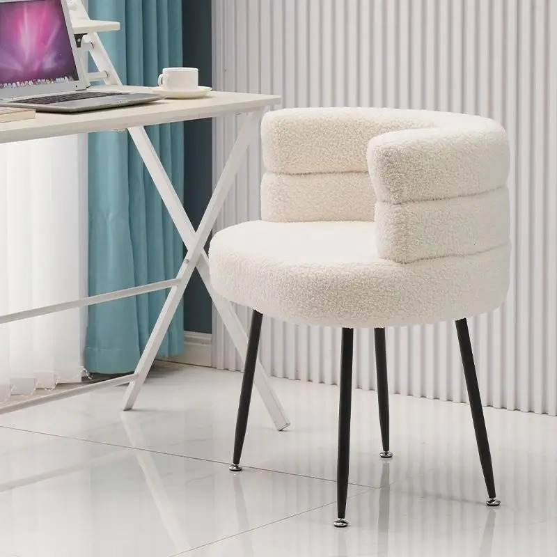 Nordisk chaiselong enkelt doven sofa stol makeup stol uld fløjl soveværelse stue garderobe kommode stole toiletbordsstole