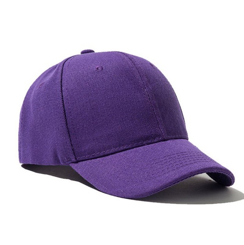 Berretto da Tennis moda donna berretto da Tennis da Baseball bianco cappelli posteriori tinta unita cappellini regolabili visiera parasole curva berretto da Baseball tinta unita: Purple