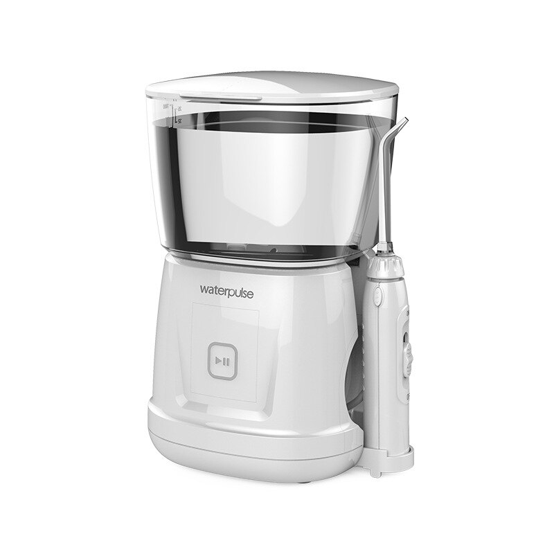 Waterpulse Oral Irrigator Dental Water Flosser 1000ml Capacity Tank Oral Irrigator Dental Water Floss Jet Tooth Cleaner: White / EU
