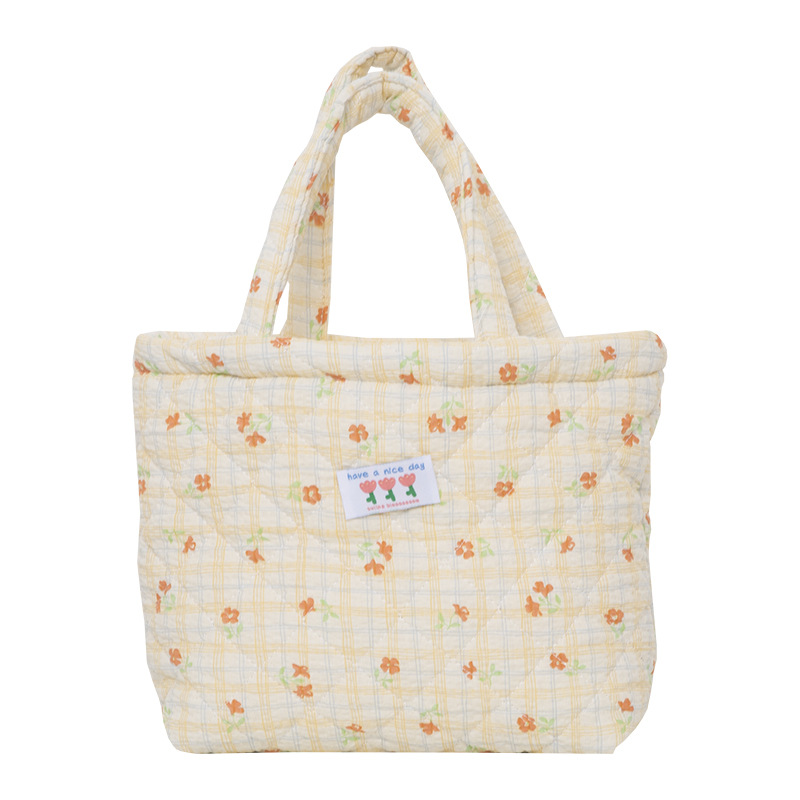 Lunch Tas Kleine Vierkante Handtas Puur Katoen Vrouwen Draagbare Lunchbox Tas Leuke School Lunch Tas Voedsel Opslag