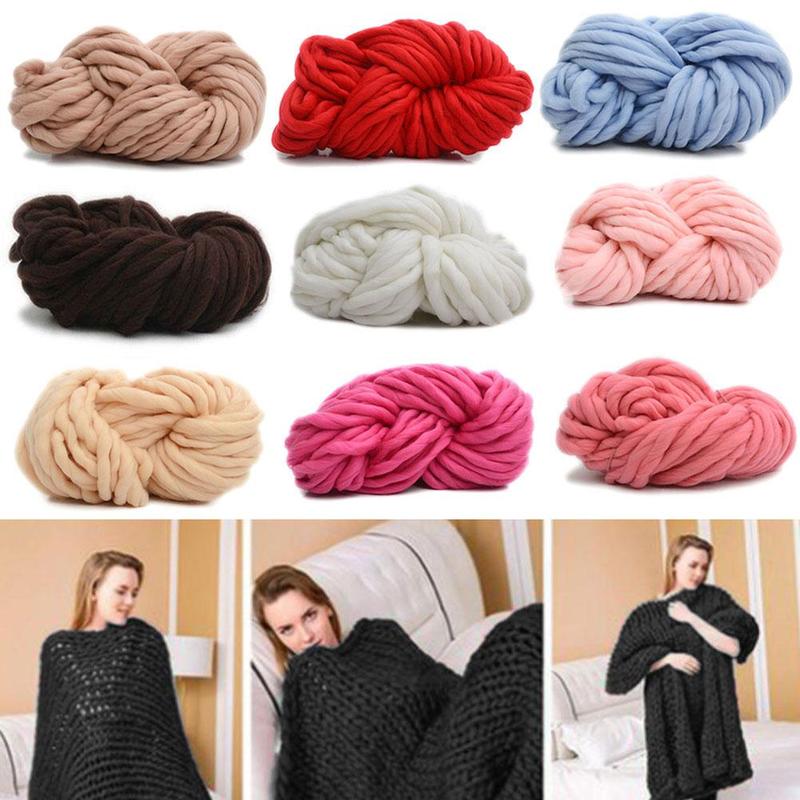 arm knitting yarn Chunky Wool Yarn Super Soft Bulky Arm Knitting Wool Roving Crocheting knitting accessories bags DIY