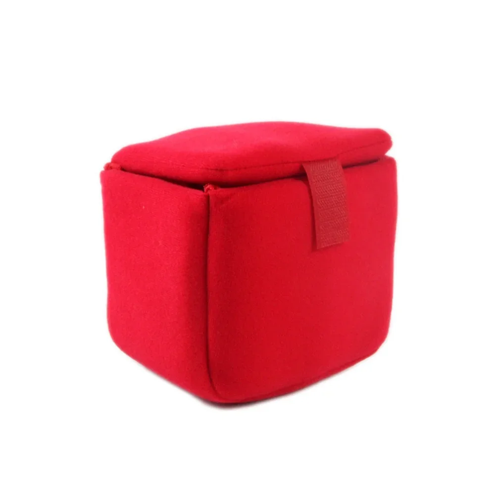DSLR Camera Case Partition Padded Velvet Lens Bag Camera Lens Protective Accessory Soft Bag Shockproof Thickening Waterproof: Red