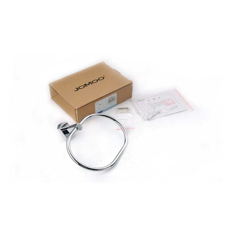 Anneau de serviette forme ronde support de gant de toilette mural cintre en alliage de Zinc accessoires de salle de bain Chrome barre de serviette de bain
