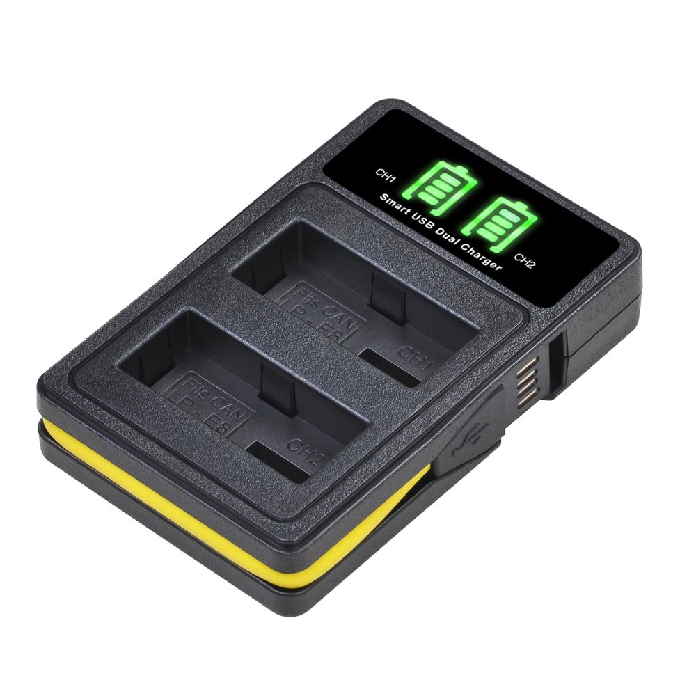 2x 1800 mah lp -e8 lp e8 kamera batteriladdare med typ c-port för canon eos 550d 600d 650d 700d kyss  x4 x5 x6i x7i rebell  t2i t3