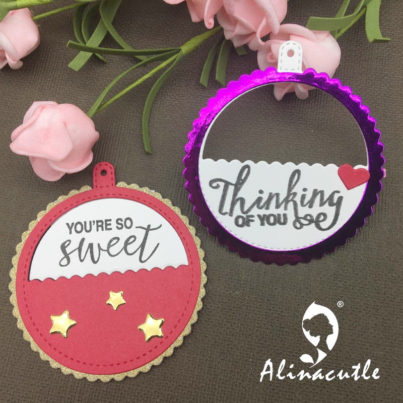 METAL CUTTING DIES cut die alinacraft circle ball frame shake tag Scrapbook paper craft album card punch knife art cutter die