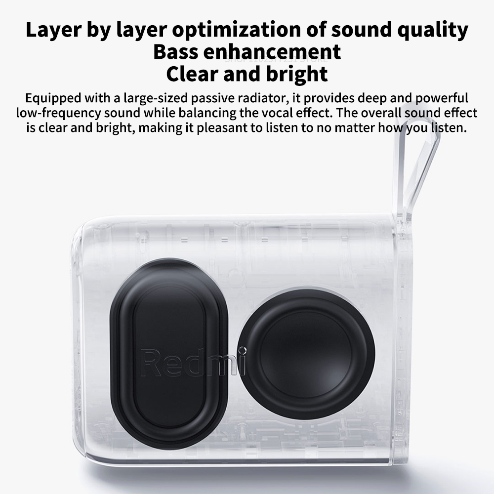 Xiaomi Redmi Altavoz Bluetooth portátil al aire libre IP67 estéreo potente caja de sonido BT5.3 RGB doble emparejamiento TWS conectividad colorida