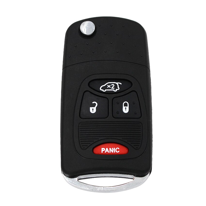 Carcasa plegable para llave de coche, carcasa de 2/3/4 botones para Dodge Grand Caravan, cargador de Ram para Chrysler Town y Country PT Cruiser: 4 Buttons