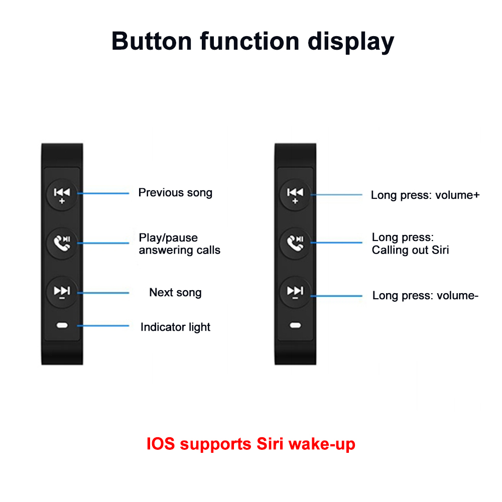 Telecomando per manubrio moto per interfono auricolare per casco IP6 Bluetooth 5.3 controllore per telefono senza fili per IPhone androide