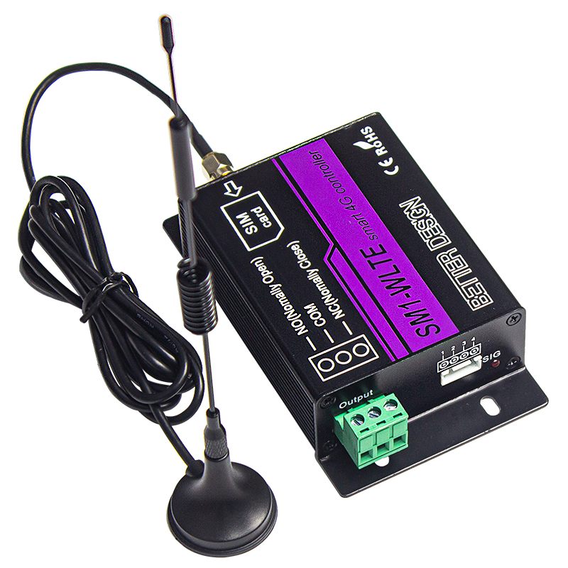 LTE 4G GSM Remote Power Switch 1 CH GSM Relay Controller SM1-WLTE SMS Call App Control Motor Lock Gate Opener: WHITE