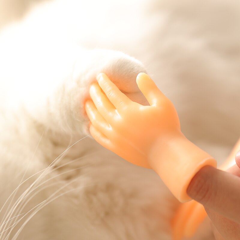 KIMPETS-guantes de masaje para gatos, productos para mascotas, pequeños dedos, cabeza de masaje, juguetes para gatos, pequeñas manos, para peine de gato