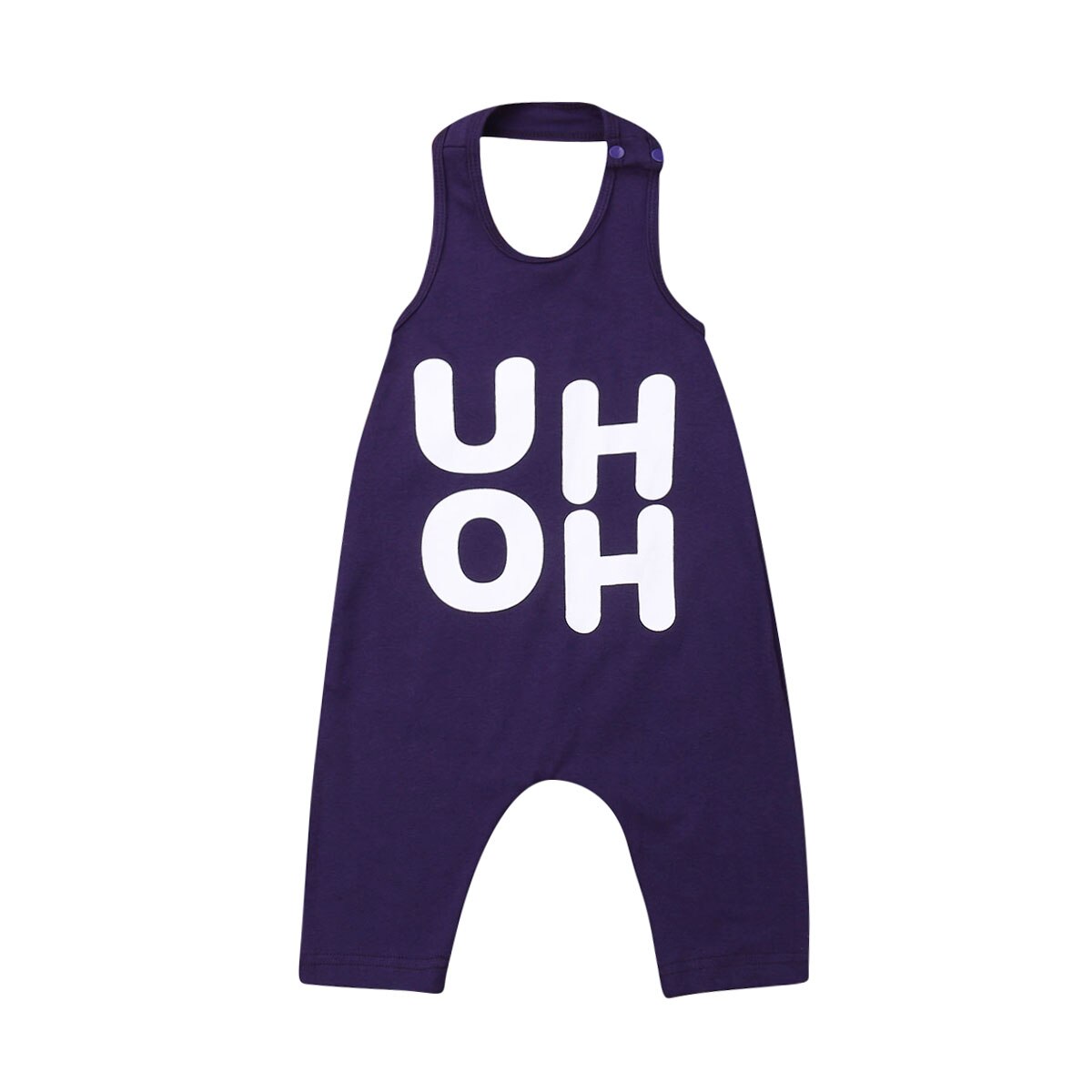 1-8 jaar peuter baby jongen meisje letter halter mouwloos romper jumpsuit overalls outfits zomer: Blauw / 8
