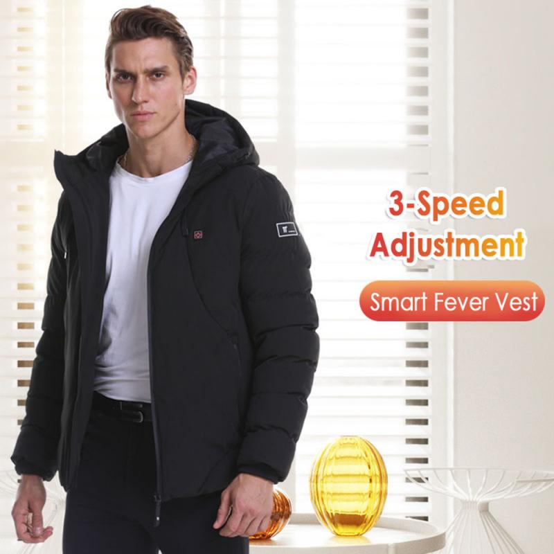 Chaleco eléctrico calentador al aire libre batería eléctrica USB manga larga calefacción chaqueta con capucha cálida ropa térmica esquí
