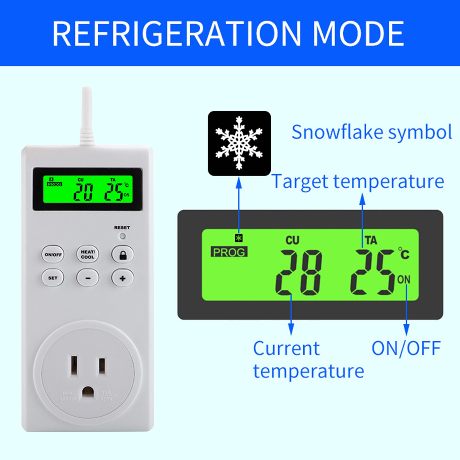Auto Temperature Control Switch Outlet Plug In Thermostat With Temperature Sensor Smart Temperature Controller Socket Outlet