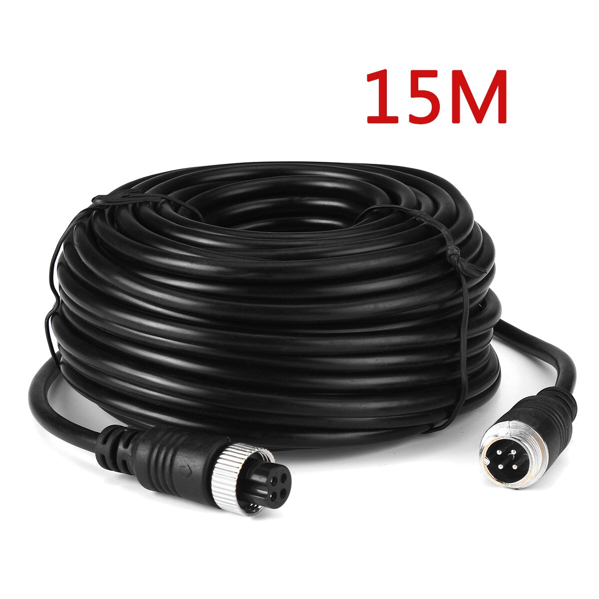 15M / 20M 4Pin Aviation Vehicle CCTV Camera Waterproof Extension Cable 4 Pin Aviation Video Cable: 15M