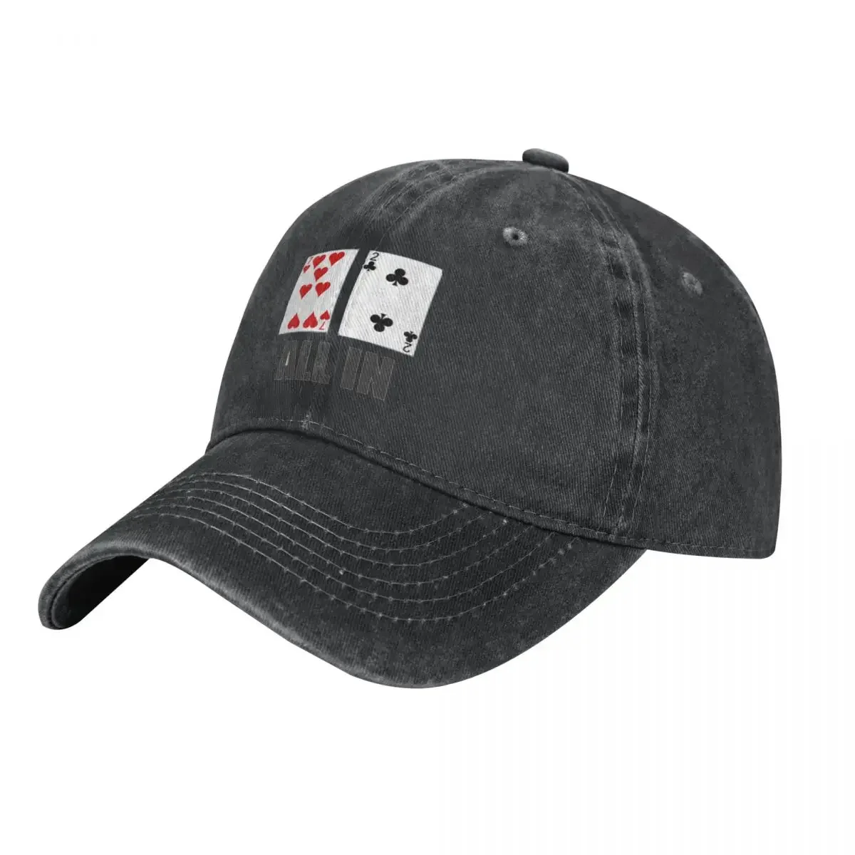 Poker Baseball Cap Alles in 7 2 Heren Trucker Hat Zomer Retro Gym Zonbestendige Baseball Caps: zwart