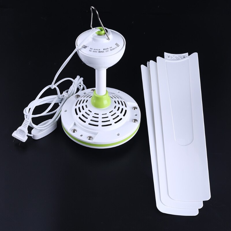 AC 220V 15.7 to 41 inch Silent Ceiling Fan Mute Electric Hanging Fan with Switch for Dining Living Room Home Bed Dormitory 19QE