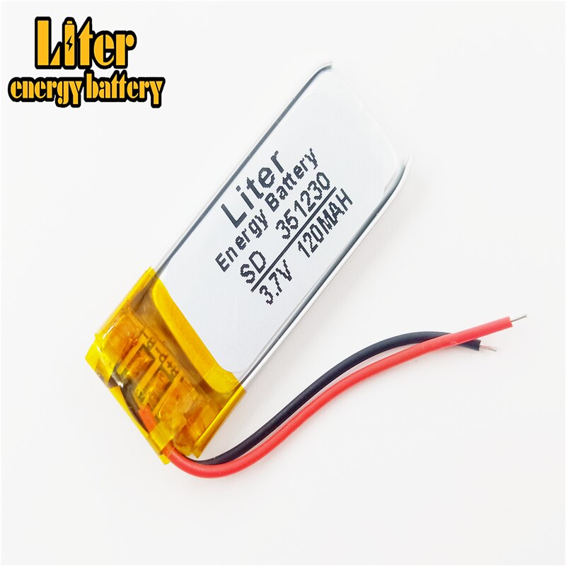 351230 3.7V 120mah ai polimeri di Litio tavoletta batteria con il bordo di protezione per MP3 MP5 Bluetooth