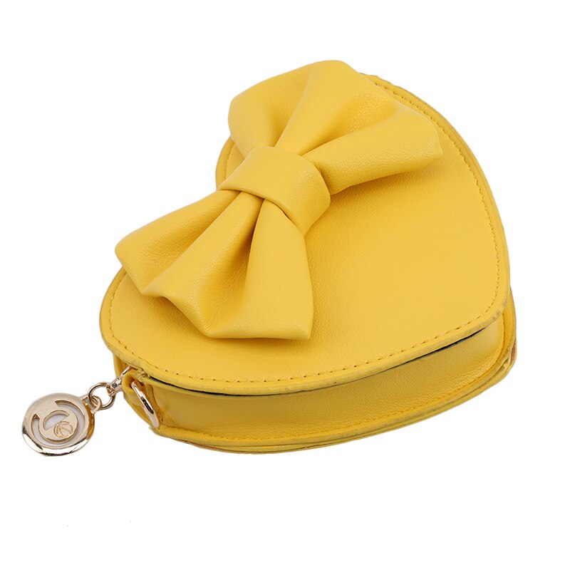 Leuke Kids Mini Messenger Bag Vrouwen Casual Modieuze Pu Prinses Strik Schoudertassen Meisjes Hart Handtassen Keten Tas: yellow