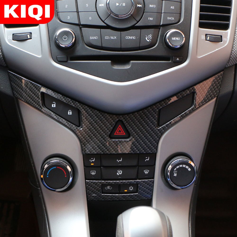 ABS cromo para Panel de consola central aire acondicionado de lentejuelas de la etiqueta engomada para Chevrolet Cruze Sedan Hatchback