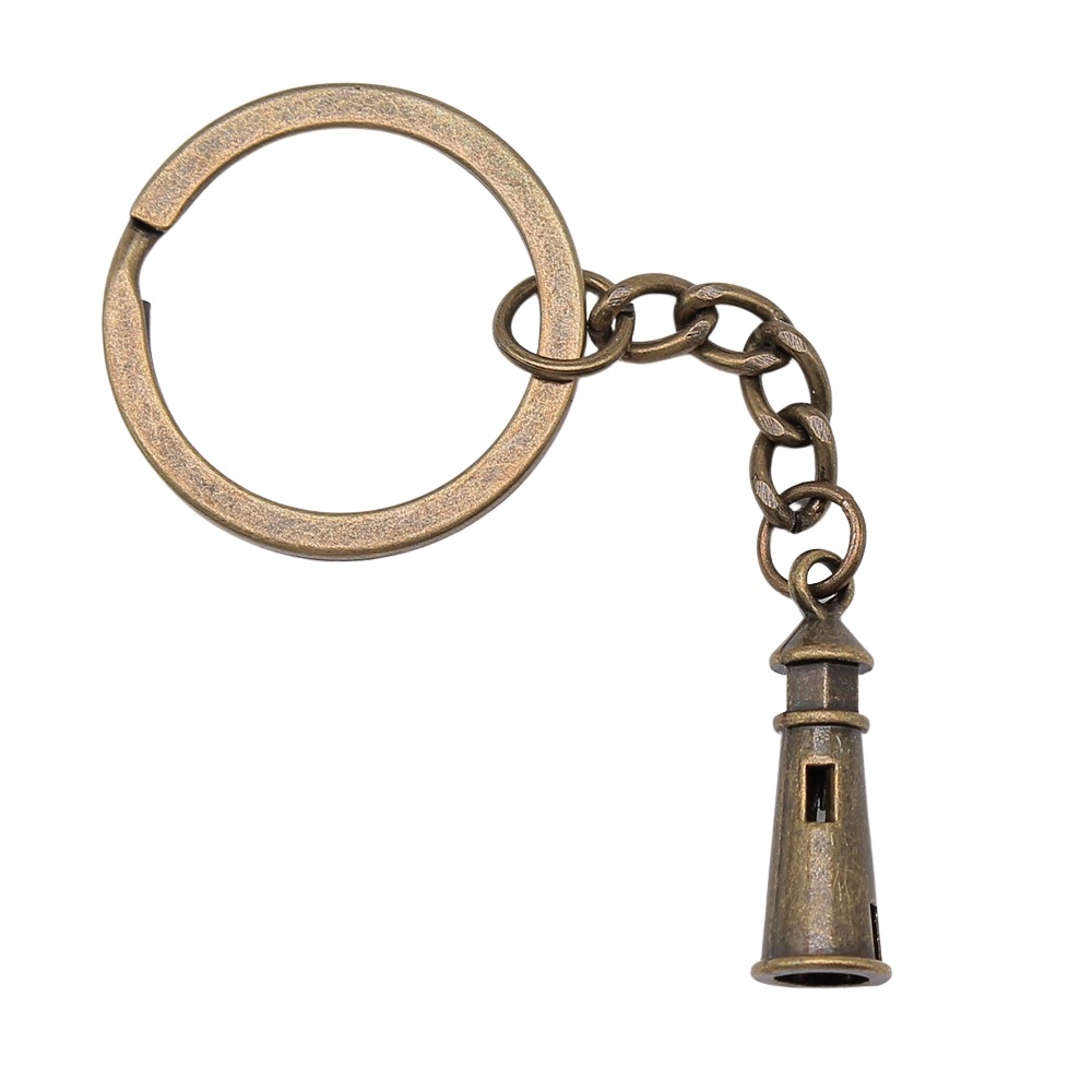DIY Metall Halfter Kette Männer Keychain Jahrgang 2 Farben 25x8mm Leuchtturm Anhänger Souvenirs