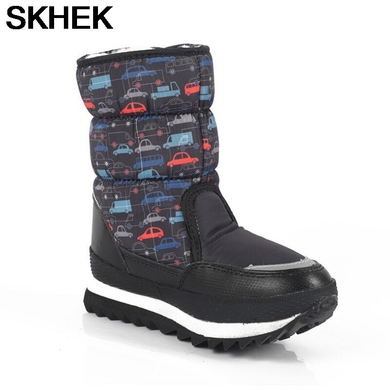 SKHEK Winter Girls Boots Warm Cotton Boots Princess Long Children'S Shoes Kids In The Boots 3 4 5 6 7 8 9 10 11 12 Year Old