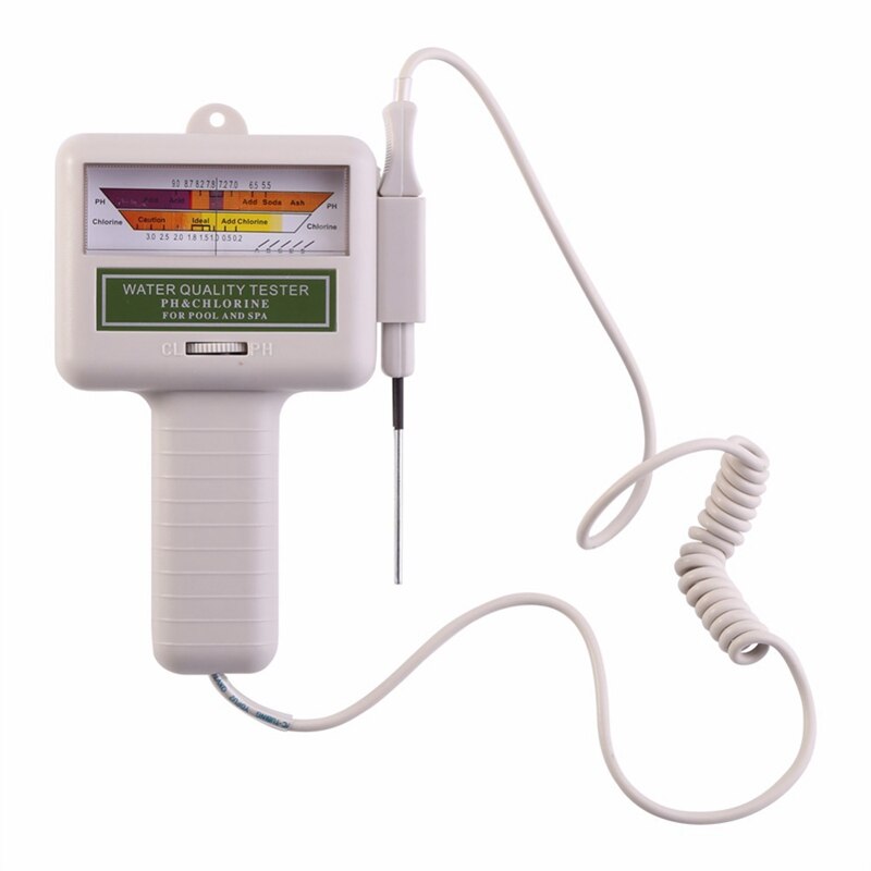 Vand ph klor tester swimmingpool spa niveau meter analyse måling monitor detektor check test kit