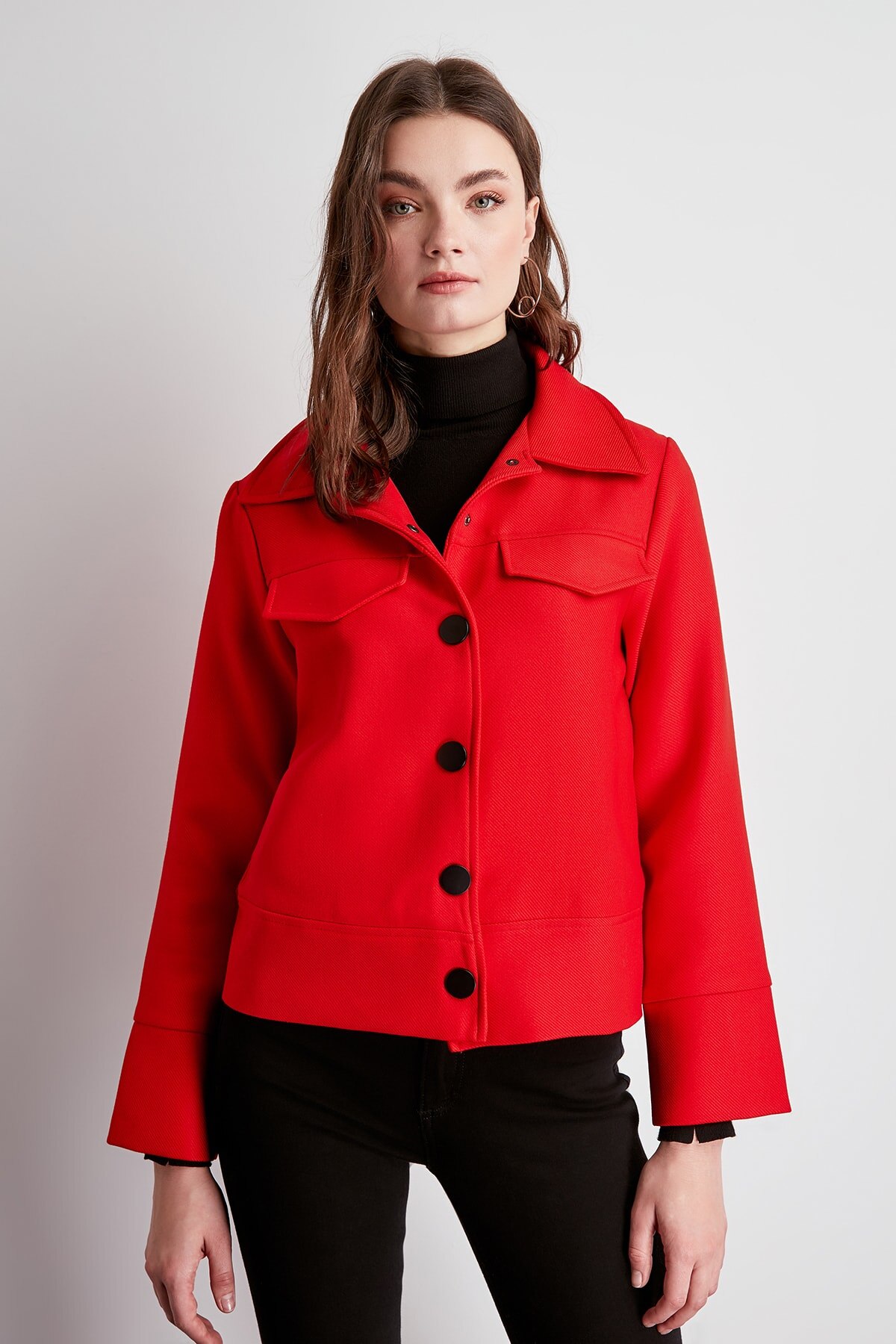 Trendyol Button Detail Coat TWOSS20MO0012