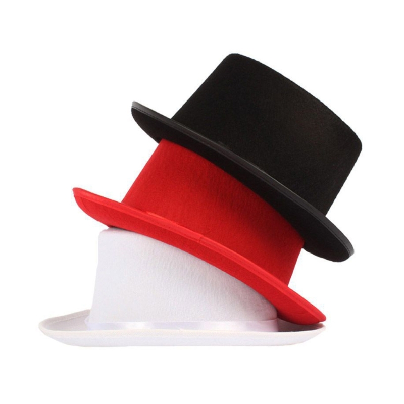 Chapeau haut de forme pour adulte/enfant cylindre chapeau magicien chapelier fou Costume de fête Fedora chapeau de magicien pour