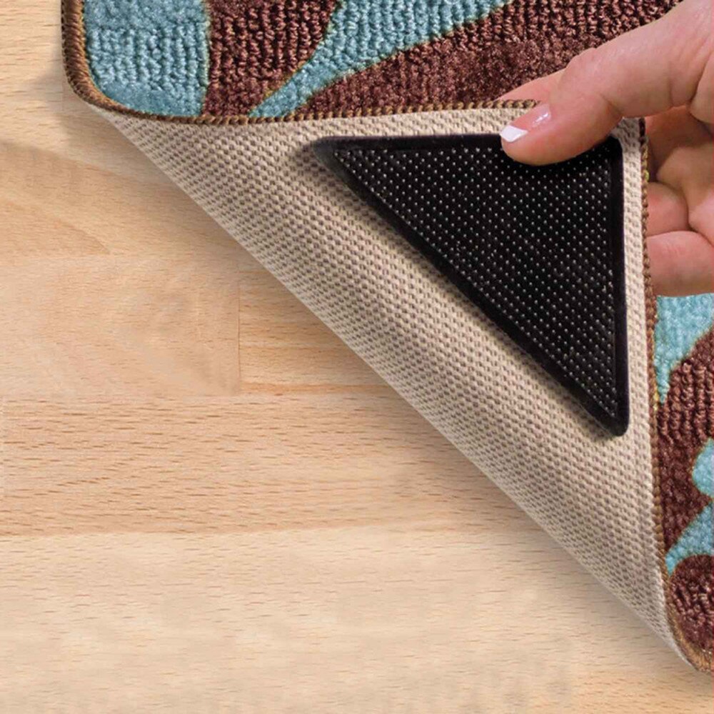 Floor Mat Anti Slip Vloermatten 4 X Tapijt Pad Non Slip Tri Sticker Anti Slip Woonkamers Badkamer Mat pads Anti Slip Deurmat
