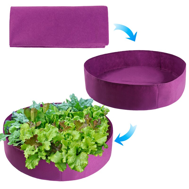 Garden Large Grow Bag Anti-Corrosion Raised Planting Bed Farm Cultivation Breathable Felt Nursery Root Container