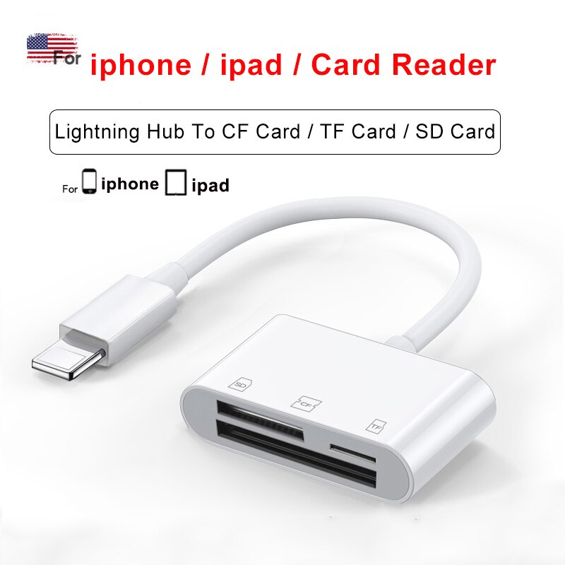 mikro sd kortleser sd kort adapter usb 3.0 multiminnepinne til iphone ipad ios 13 lyn hub til kamera adapter tastatur