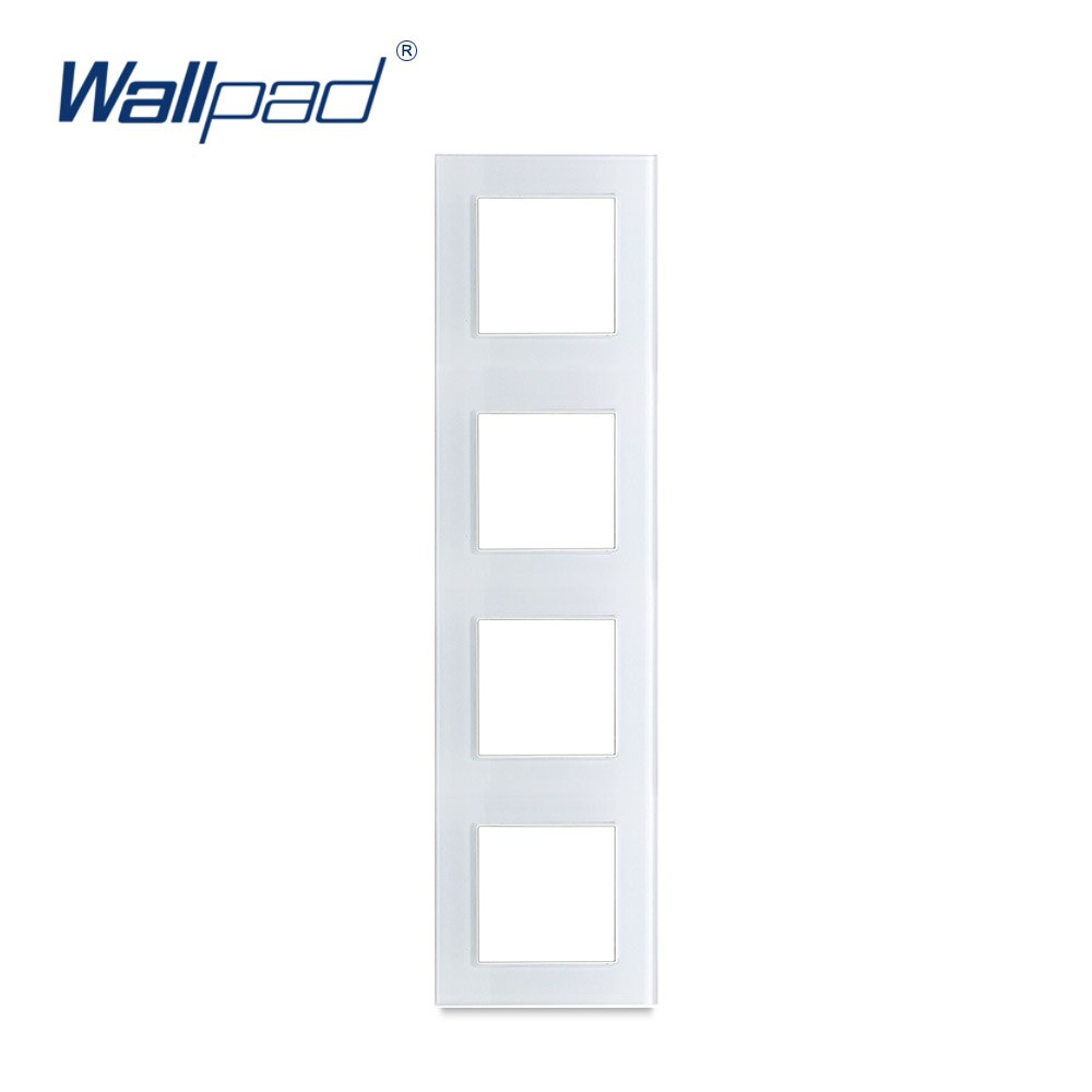 Wallpad Luxury Tempered Glass Panel Frame White Hotel Panel Vertical Frame 1 2 3 4 5 Frames Panel Only