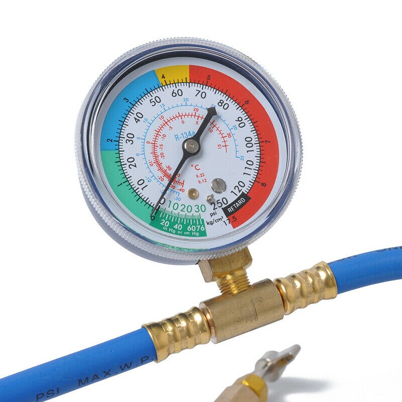 Automobile R134A Air Conditioning Refrigerant Charging Hose With Pressure Gauge Car Air Conditioning Repair Tool Car Accessories