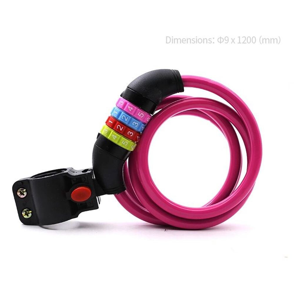 4 digital combination bike lock cable wire lock (028)