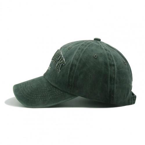 Hoeden Letters Casual Unisex Retro Stijl Geperforeerde Baseball Cap Voor Sport: Army Green