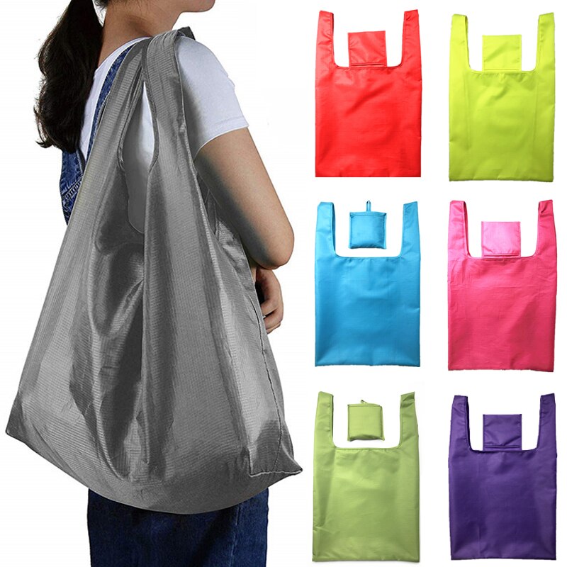 Milieubescherming Oxford Doek Bakken Waterdichte Draagbare Pure Color Grote Capaciteit Boodschappentas Herbruikbare Opvouwbare