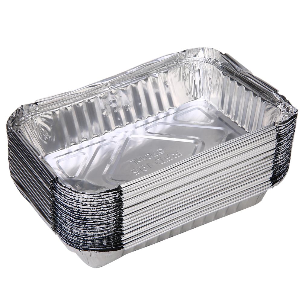 30pcs Disposable BBQ Drip Pans Aluminum Foil Grease Drip Pans Recyclable Grill Catch Tray For Weber Outdoor Supplies