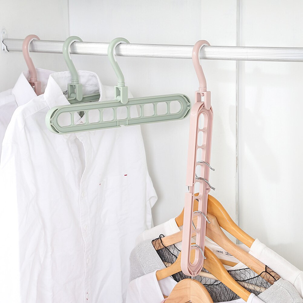 Magic 9-percheros circulares de soporte para ropa, estante de secado de ropa, perchas de plástico multifunción, colgadores de almacenamiento para el hogar
