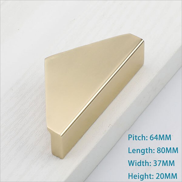 Half Round Drawer Knob Kitchen Cabinet Handles Door Pull Gold Black Copper Brushed Matte Zinc Alloy Triangle Furniture Hardware: D
