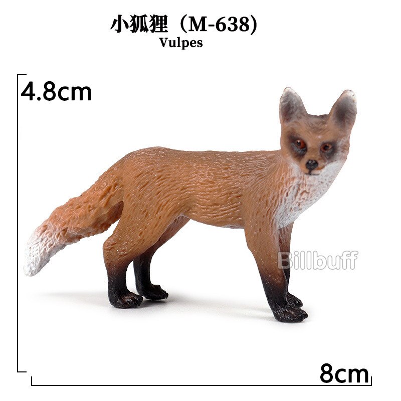 Simulatie Wilde Dieren Zoo Action Figure Vulpes Fox Cub Model Eekhoorn Actiefiguren Vroege Educatief Speelgoed Voor Kinderen: animal toy j