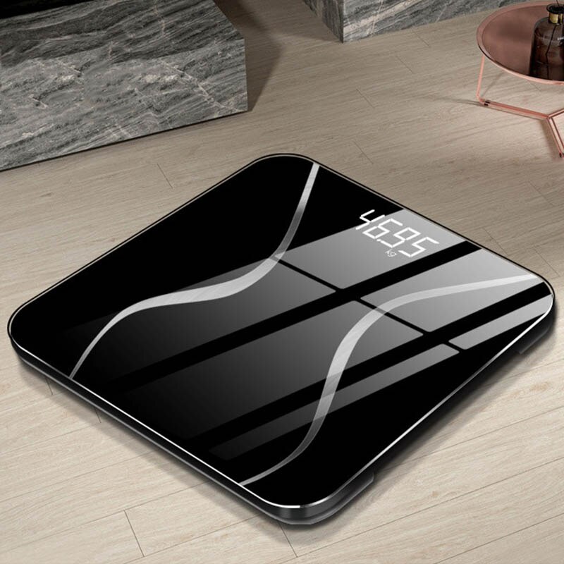 Body Weighing Scale Smart Body Scales LCD Display Glass Digital Weight Scale Bath Scale Electronic Floor Scales Health Balance: 1
