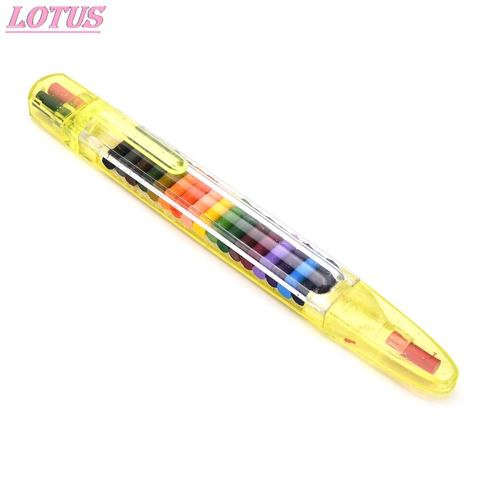 1 Set 20 Kleuren Kleurpotloden Stacker Potloden Tekening Krijt Graffiti Pen Cadeau Voor Kinderen Kids Olie Pastel Kleurpotloden Pen Supply
