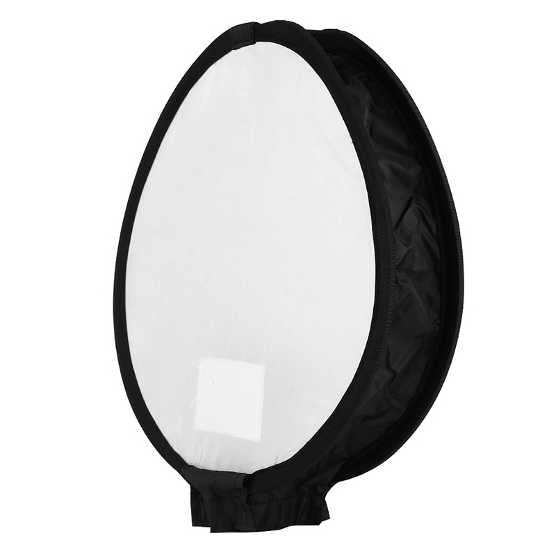 30cm universell rund stil blits diffusor sammenleggbar softbox speedlight softbox uten blits lys hull