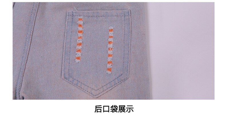 Pantalones vaqueros rasgados para niños y niñas, de otoño, Nueva inclusión, rotos, para niños de 2 a 12T