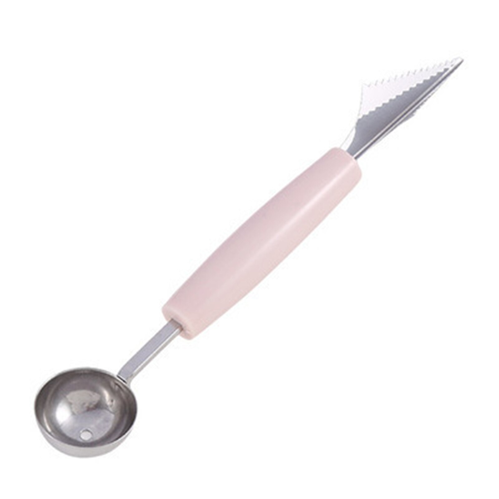 Newly Fruit Digger Cut Watermelon Fruit Ball Digger Ice Cream Round Spoon Cut Fruit Carved Cutter: Pink