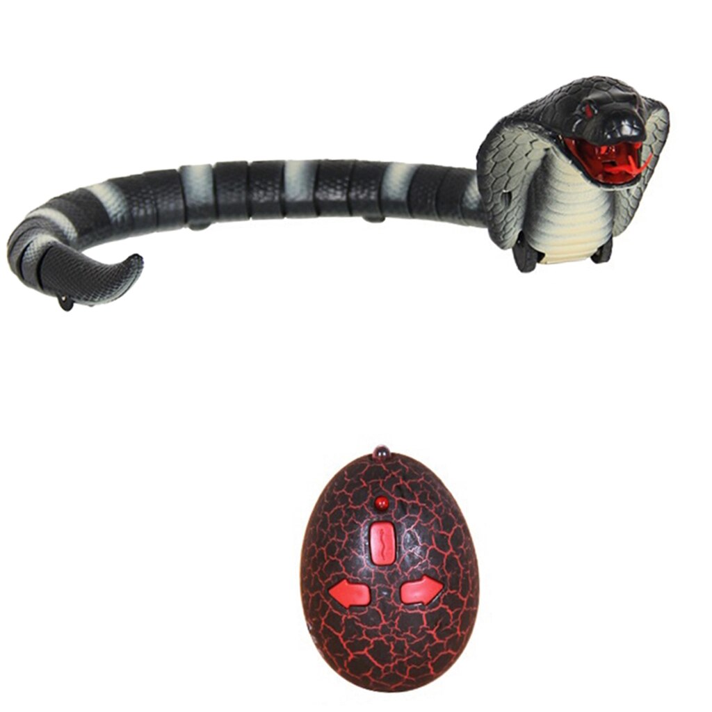 17'' Realistic Infrared Remote Control Snake Toys For Kid-White Black