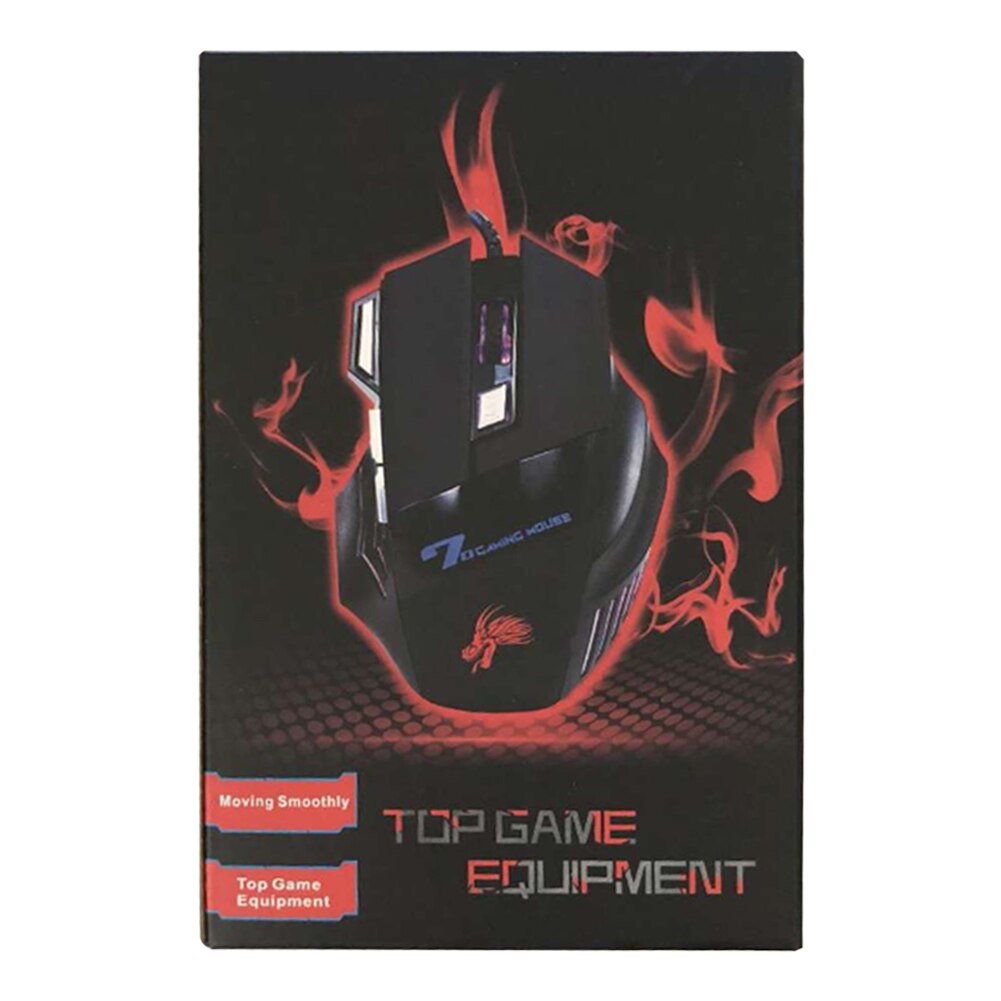 Wired Gaming Mouse 7 Buttons 5500 DPI LED Optical Computer Mouse Gamer Mice For PC Laptop Notebook USB Cable Game Mouse: D