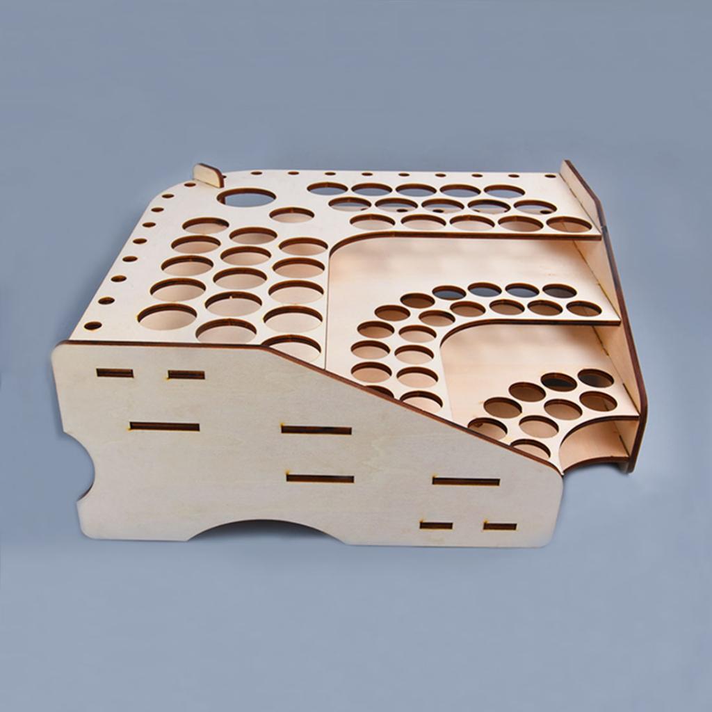 Multi Layer Wood Model Paint Rack Modular Tidy Organizer Bottle Holder #125